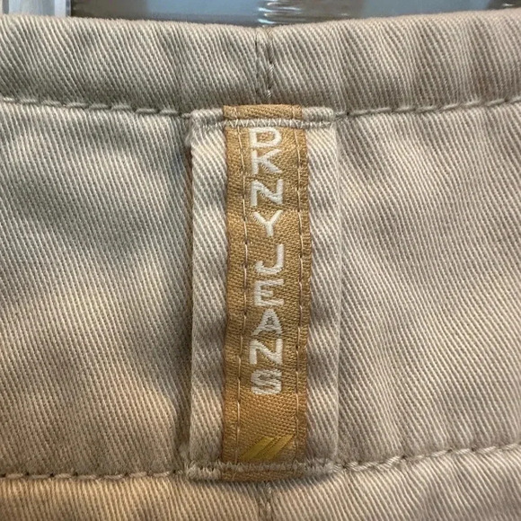 Vintage DKNY Jeans | Tan Pleated Y2K Full Skirt Women’s Size 8 Medium M - Picture 3 of 9